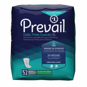 First Quality, Bladder Control Pad Prevail  Daily Male Guards 12-1/2 Inch Length Heavy Absorbency Polymer Core One, Count of 126
