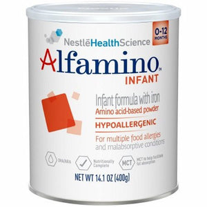 Nestle Healthcare Nutrition, Amino Acid Based Infant Formula with Iron Alfamino  14.1 oz. Can Powder, Count of 6