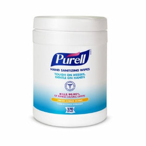 Purell, Sanitizing Skin Wipe Purell  Canister BZK (Benzalkonium Chloride) Citrus Scent 270 Count, Count of 1