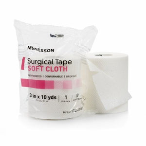 McKesson, Medical Tape McKesson Cloth 3 Inch X 10 Yard White NonSterile, Count of 12