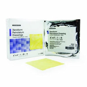 McKesson, Xeroform Petrolatum Dressing McKesson 4 X 4 Inch Gauze Bismuth Tribromophenate Sterile, 25 Count