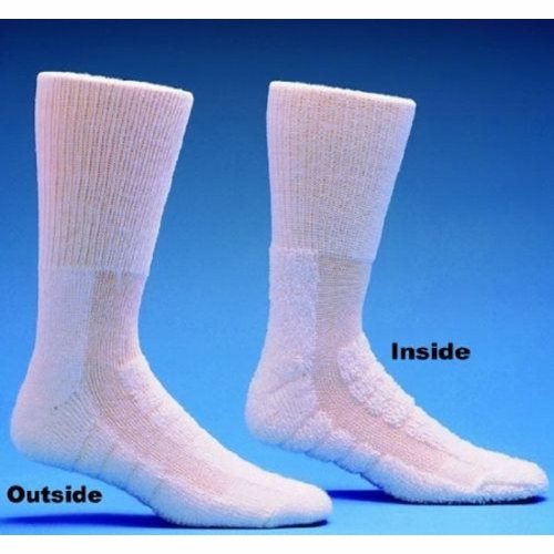 Salk, Diabetic Socks HealthDri Calf High Size 9-11 White Closed Toe, Count of 2