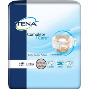 Tena, Unisex Adult Incontinence Brief TENA  Complete + Care Tab Closure X-Large Disposable Moderate Absorb, Count of 24