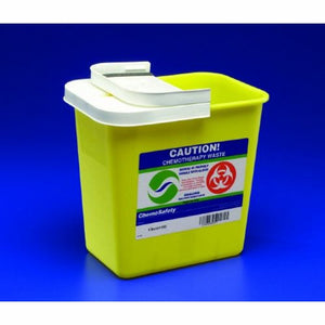 Cardinal, Chemotherapy Sharps Container SharpSafety 1-Piece 26 H X 18-1/4 W X 12-3/4 D Inch 18 Gallon Yellow H, Count of 1