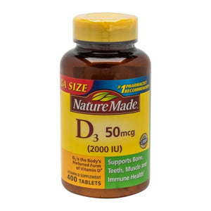Nature Made, Vitamin D3, 2000IU, 400 Tabs