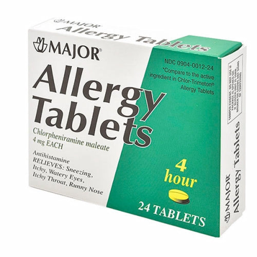 Major Pharmaceuticals, Allergy Tablets, 4 mg, 24 Tabs