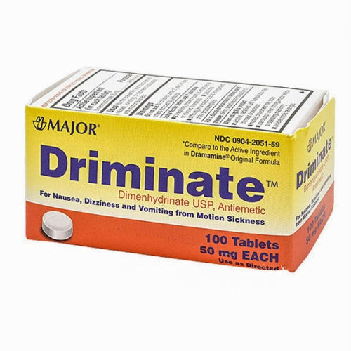 Major Pharmaceuticals, Driminate, 50 mg, 100 Tabs