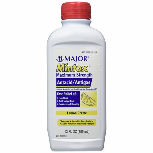Major Pharmaceuticals, Mintox Maximum Strength Antacid Lemon Crème, Count of 1