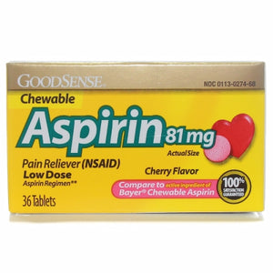 Good Sense, Aspirin, 81 mg, 36 Tabs