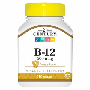 21st Century, Vitamin B-12, 500mcg, 110 Tabs