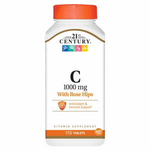 21st Century, Vitamin C with Rose Hips, 1000mg, 110 Tabs