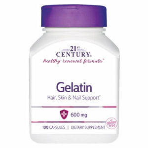 21st Century, Gelatin, 600 mg, 100 Caps