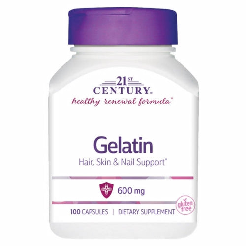 21st Century, Gelatin, 600 mg, 100 Caps