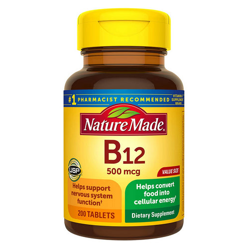 Nature Made, Vitamin B-12, 500 mcg, 200 Tabs