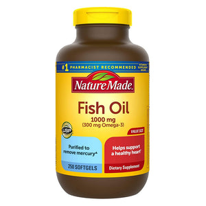 Nature Made, Fish Oil, 1000 mg, 250 Liquid Softgels