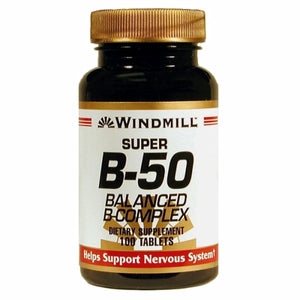 Windmill Health, Vitamin B -50 Super, 100 Tabs