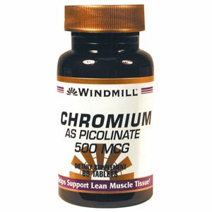 Windmill Health, Chromium as  Picolinate, 500 mcg, 60 Tabs