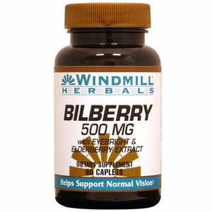 Windmill Health, Bilberry, 500 mg, 60 Caps
