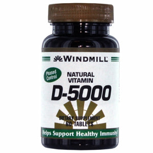 Windmill Health, Vitamin D, 5000IU 60 Tabs