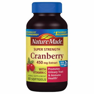 Nature Made, Super Strength Cranberry with Vitamin C, 450 mg, 60 Softgels