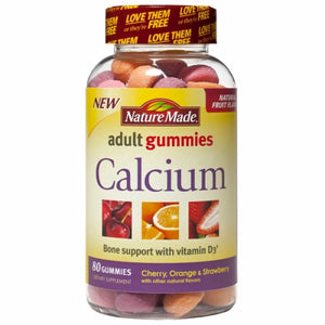 Nature Made, Calcium Adult Gummies with Vitamin D3, 250 mg, 80 Gummies