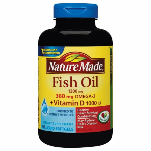 Nature Made, Fish Oil + Vitamin D, 90 Liquid Softgels