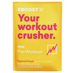Eboost, Pow Pre-Workout Tropical Punch, 15 Count