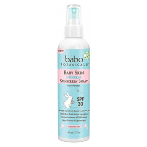 Babo Botanicals, Baby Sunscreen Skin Spray SPF 30, 6 Oz
