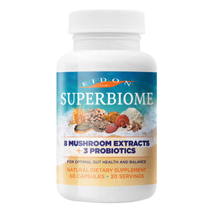 Eidon Ionic Minerals, SuperBiome Mushroom Probiotic Capsules, 60 Caps