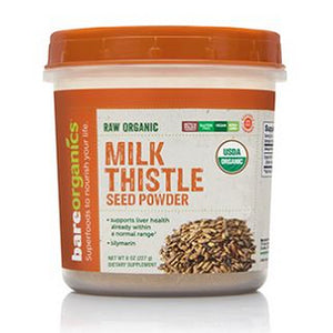 Bare Organics, Raw Organic Milk Thistle Seed Powder, 8 Oz