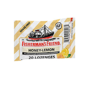 Fisherman's Friend, Fisherman's Friend Menthol Cough Suppressant - Oral Anesthetic Honey-Lemon Lozenges, 20 Each