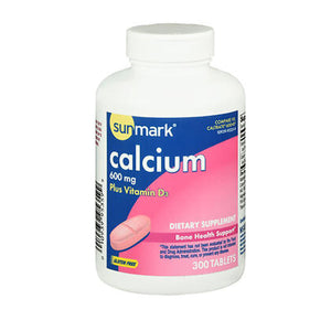 Sunmark, Sunmark Calcium 600 + D3, 300 Tabs