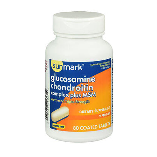 Sunmark, Sunmark Glucosamine Chondroitin Complex Caplets Triple Strength, 80 Tabs