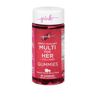 Nature's Truth, Nature's Truth Pink Simply Radiant Multi for Her + Collagen Gummies, 60 Gummies