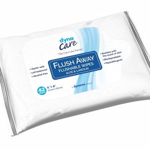 Dynarex, Flushable Personal Wipe, Count of 1