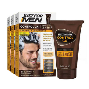 Just For Men, JUST FOR MEN ControlGX Grey Reducing 2 In 1 Shampoo And Conditioner, 4 Oz