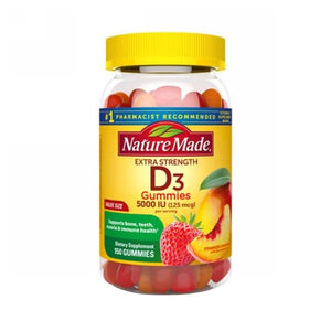 Nature Made, Vitamin D3, 125 mcg, 5000 IU 150 Gummies