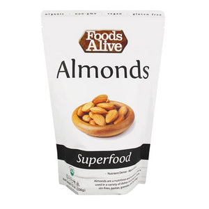 Foods Alive, Organic Almonds, 12 Oz