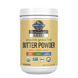 Garden of Life, Dr. Formulated Keto Organic Grass Fed Butter Powder, 10.58 Oz