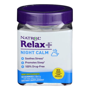 Natrol, Relaxia Night Calm Gummy, 50 Count
