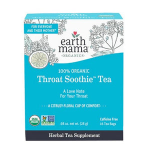 Earth Mama Angel Baby, Organic Throat Smoothie Tea, 16 Bags