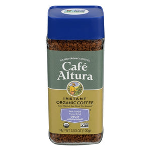 Caf+-¼ Altura, Organic Fair Trade Instant Decaf, 3.5 Oz