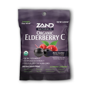 Zand, Organic HerbaLozenge Elderberry C, 18 Count