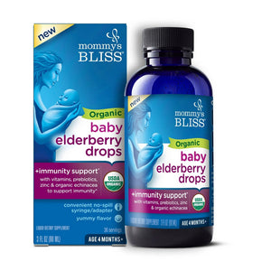 Mommys bliss, Organic Baby Elderberry Drops + Immunity Boost, 3 Oz