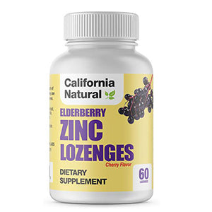 California Natural, Elderberry Zinc Lozenges, 60 Lozenges