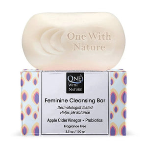One with Nature, Feminine Cleansing Bar Fragrance Free, 3.5 Oz