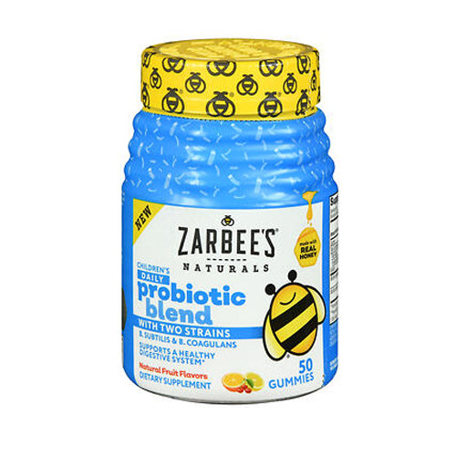 Zarbees, Childrens's Daily Probiotic Blend, Natural Fruit Flavors 50 Gummies
