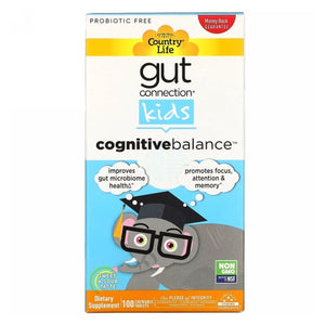 Country Life, Gut Connection Kids Cognitive Balance, 100 Chews