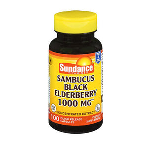 Sundance, Sambucus  Black Elderberry, 1000 mg, 100 Caps