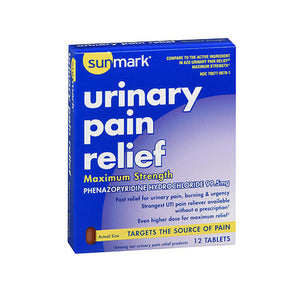 Sunmark, Urinary Pain Relief, 12 Tabs